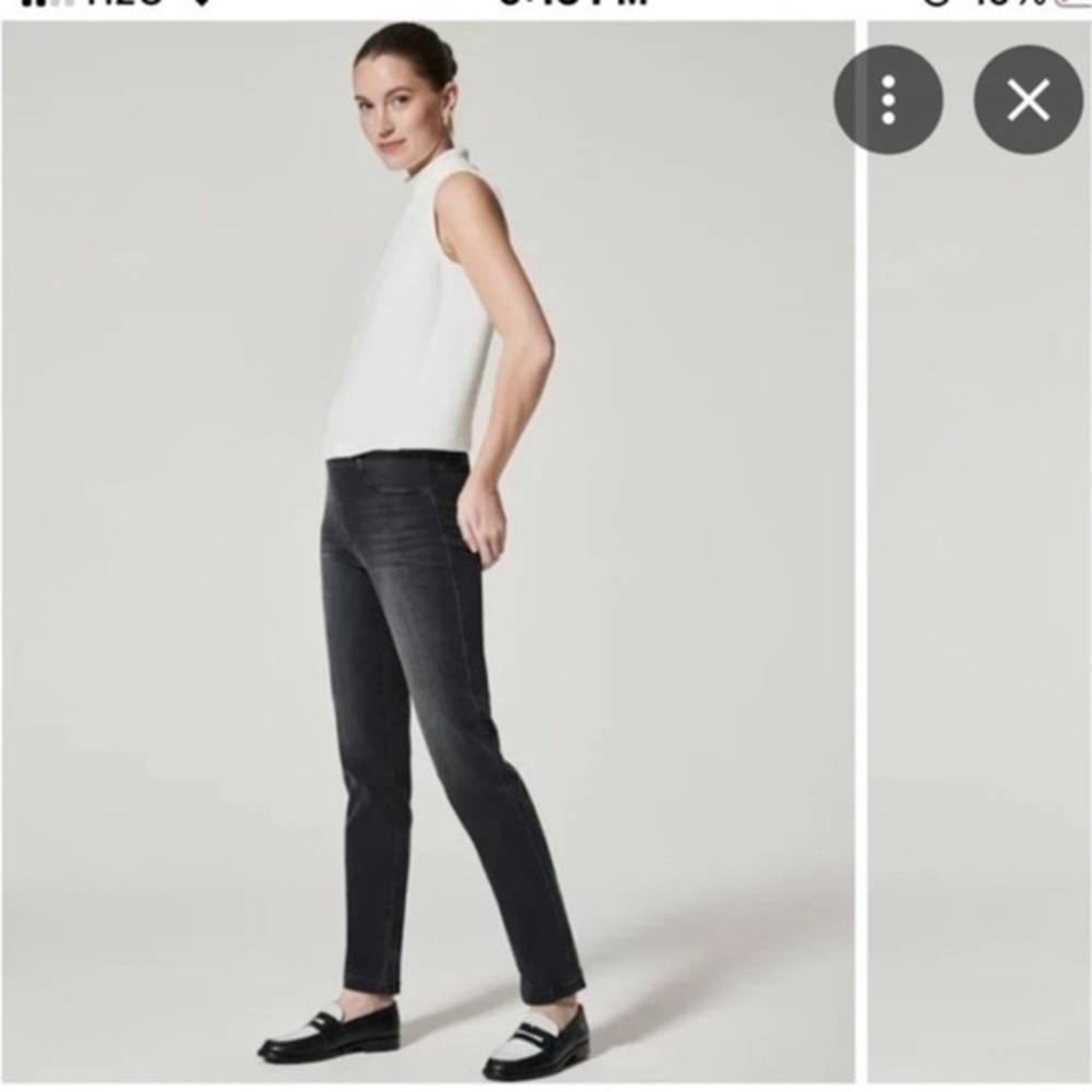 SPANX Ankle Straight Leg Black Jeans